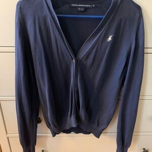 Ralph Lauren Sport Navy Cardigan 100% Cotton